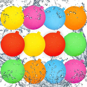 outdoor equipment : Herbruikbare Waterballon - Zelfsluitend Magisch Strand Speelgoed - Siliconen in 12 stuks Ronde vorm van Pantino