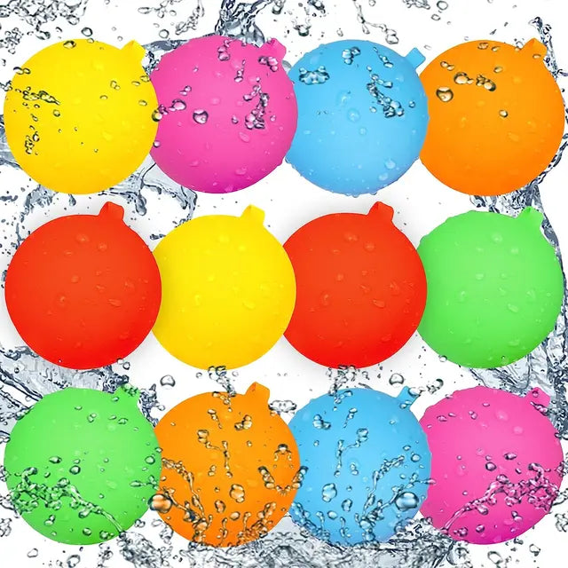 outdoor equipment : Herbruikbare Waterballon - Zelfsluitend Magisch Strand Speelgoed - Siliconen in 12 stuks Ronde vorm van Pantino