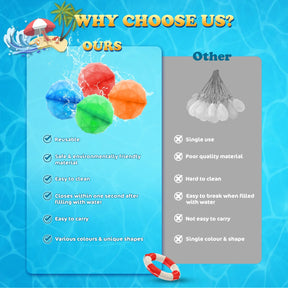 outdoor equipment : Herbruikbare Waterballon - Zelfsluitend Magisch Strand Speelgoed - Siliconen in van Pantino