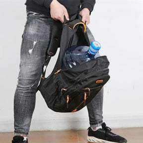 bags : Rugzak Heren Zwart-a - UrbanHike - Moderne Oxford Waterdichte in van Pantino