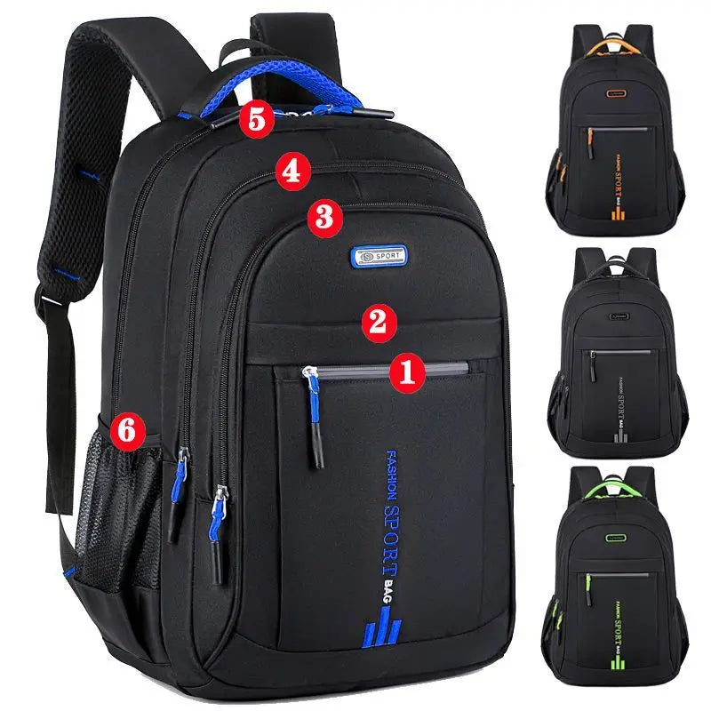 bags : Rugzak Heren Zwart-a - UrbanHike - Moderne Oxford Waterdichte in van Pantino