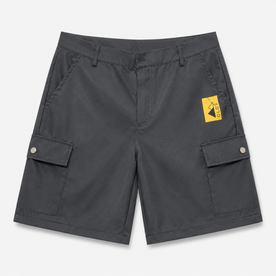 SS Heren Shorts : Heren Cargo Shorts van Polyester met Cargozakken in Grijs van Pantinoshop