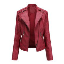 Herenjassen : Casual Leren Jack Leer - Camel in Rood van Pantino