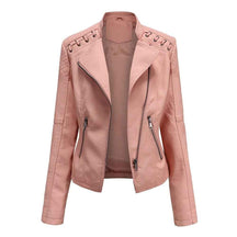 Herenjassen : Casual Leren Jack Leer - Camel in Roze van Pantino