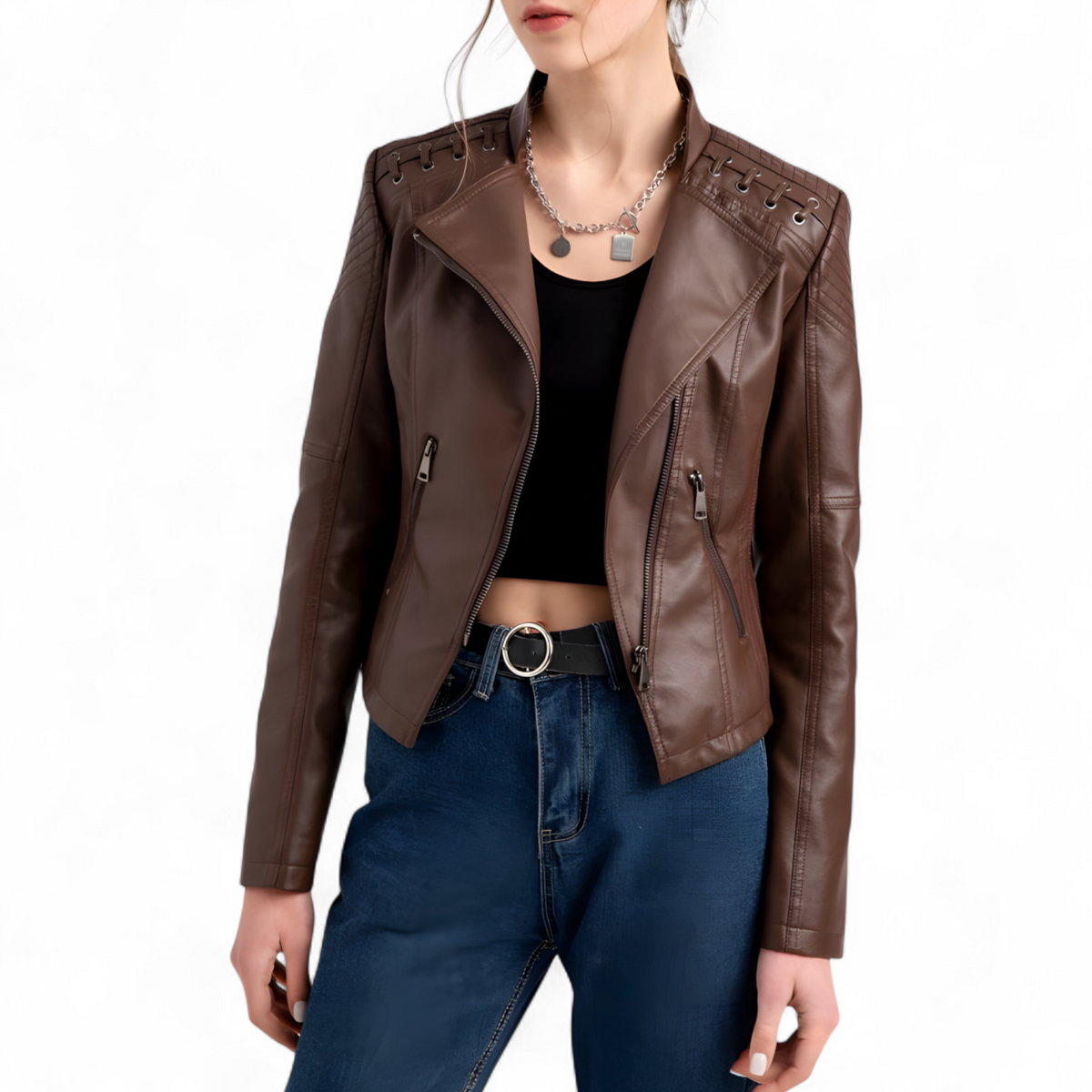 Herenjassen : Casual Leren Jack Leer - Camel in van Pantino