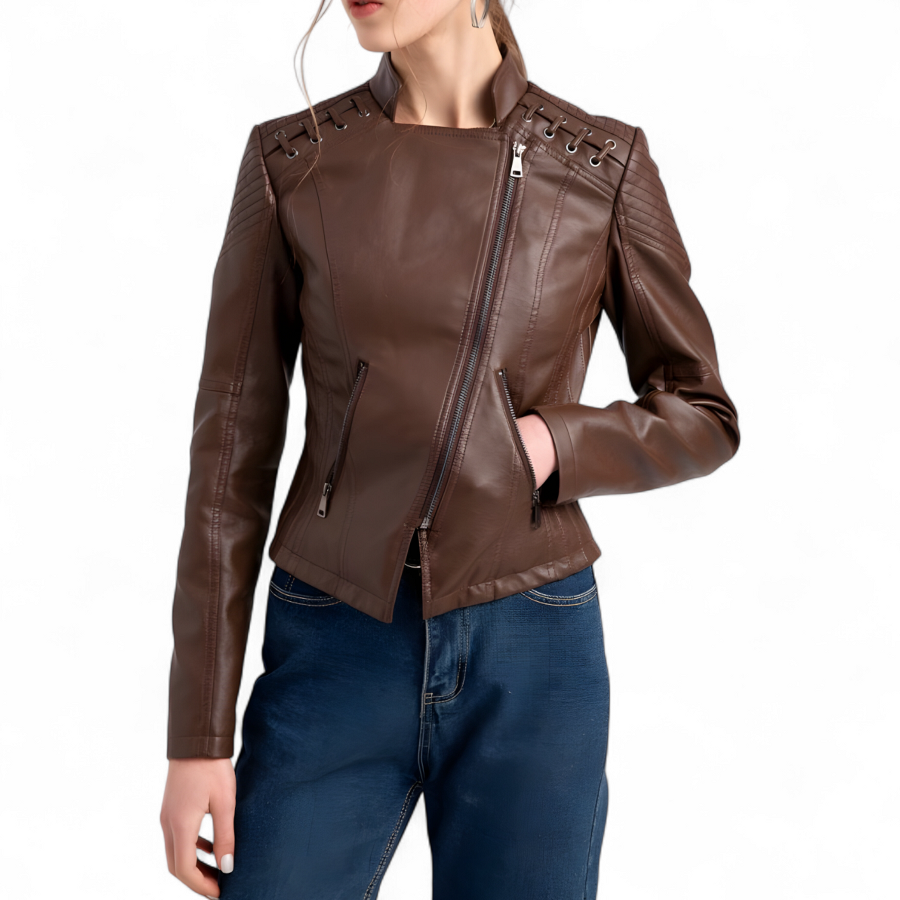 Herenjassen : Casual Leren Jack Leer - Camel in van Pantino