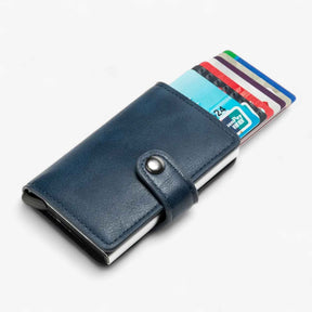 Portemonnees & Kaarthouders : RFID Portemonnee Heren Donkerblauw - Slank Ontwerp in Donkerblauw van Pantino