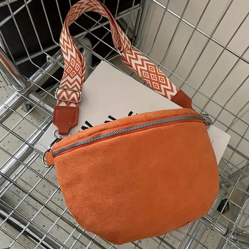 bags : Rits Breed Armbandje - Elastisch Accessoire in Oranje van Pantino