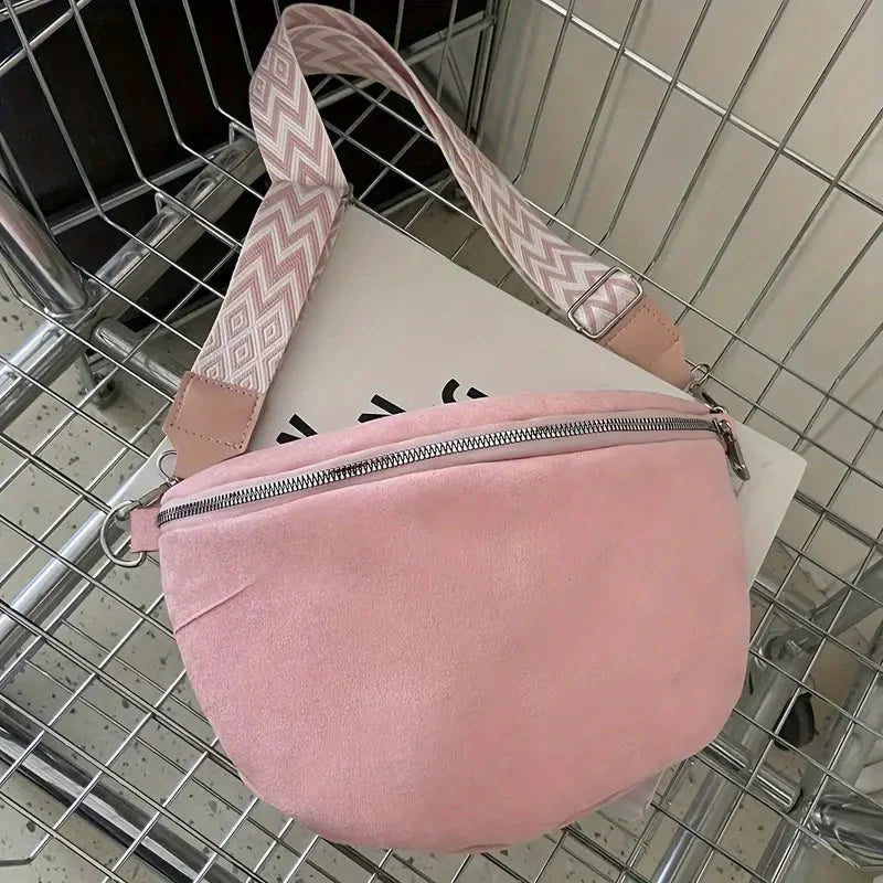 bags : Rits Breed Armbandje - Elastisch Accessoire in Licht Roze van Pantino