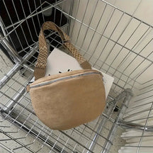 bags : Rits Breed Armbandje - Elastisch Accessoire in Khaki van Pantino
