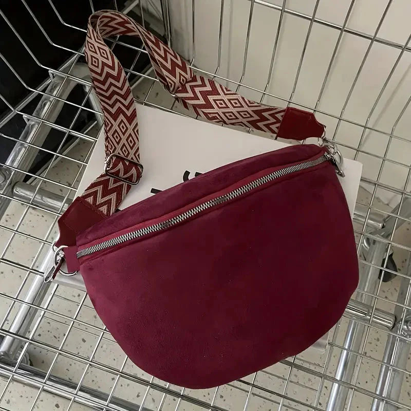 bags : Rits Breed Armbandje - Elastisch Accessoire in Bourgondië van Pantino