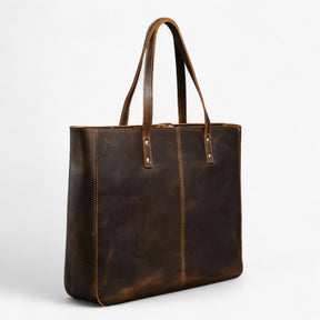 bags : Tote Bag Dames - Vintage Leren Tas - Grote Capaciteit in van Pantino