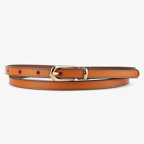 Belt : Echte Leren in Dun Ontwerp voor een Moeiteloze Stijl - Grijs in Bruin van Pantino