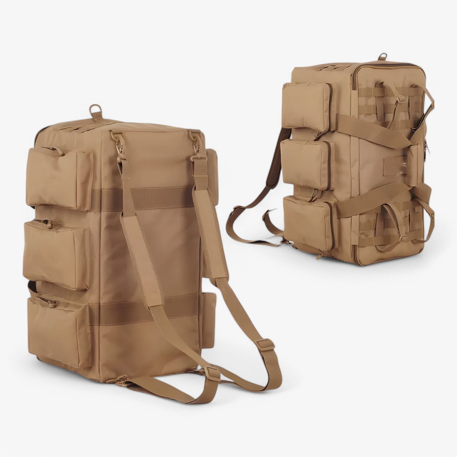 bags : Tactische Duffeltasche 55L - Verstelbare Schouderriem en Meerdere Vakken - Khaki in van Pantino