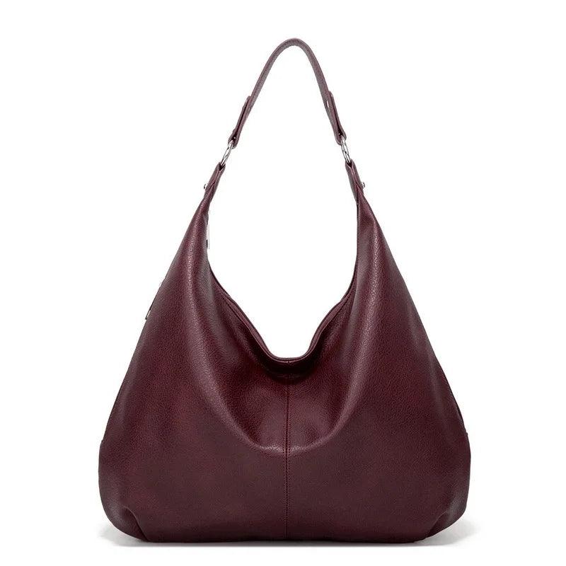 bags : Schoudertas met Veel Opbergruimte - Camel in Burgundy 48cm*34cm van Pantino