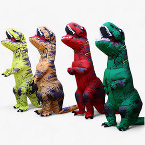 other : Opblaasbaar T-Rex Kostuum - Leuk voor Kinderen en Volwassenen - Bruin in van Pantino