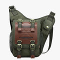 Herre Messenger Taske i Vintage Nylon Praktisk, Letvægt, Altid med Dig - Khaki