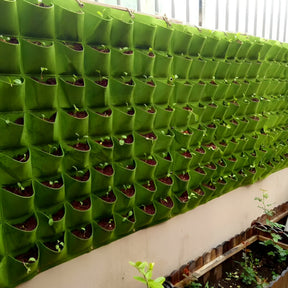 home & garden : Hangende Tas voor de Tuin - Voor Hangplanten en Buitengebruik 2 Groen Raster in van Pantino