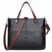 bags : Schoudertas Dames Zwart - VintageVogue Luxe in Zwart van Pantino