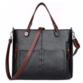 women's shoulder bag : Schoudertas Dames Zwart - VintageVogue Luxe in Zwart van Pantinoshop