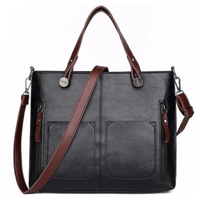bags : Schoudertas Dames Zwart - VintageVogue Luxe in Zwart van Pantino