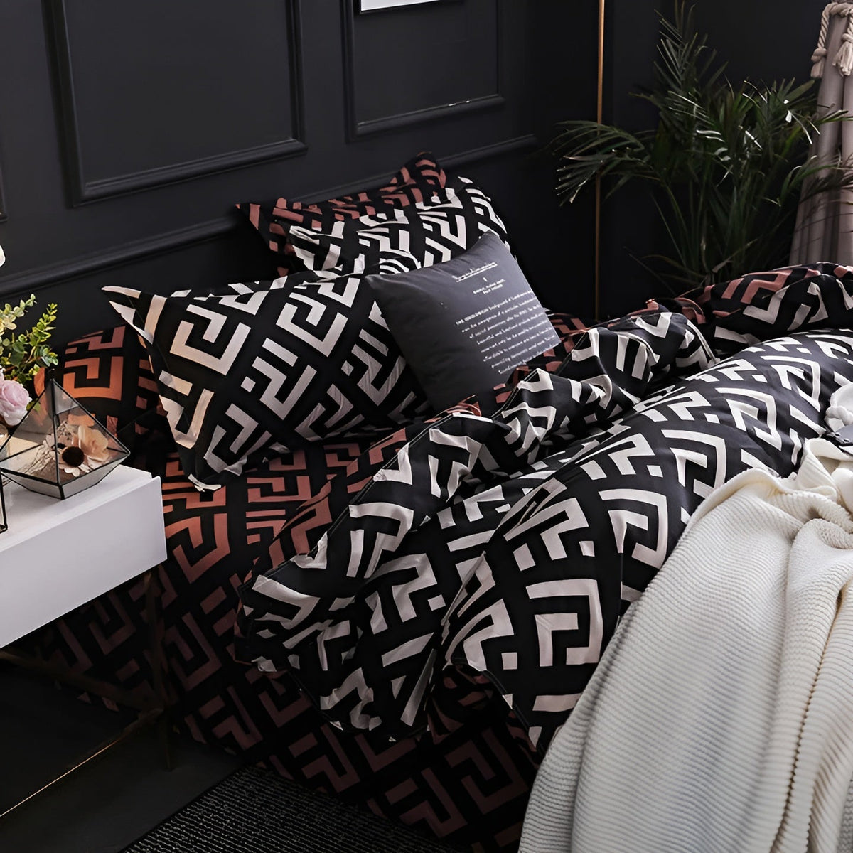 home & garden : Luxe Lakens Set Zwart - Zachte Slaapkamer Comfort - Microvezel in van Pantino