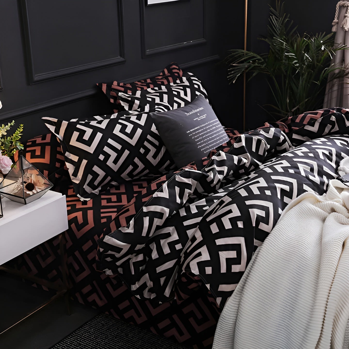 home & garden : Luxe Lakens Set Zwart - Zachte Slaapkamer Comfort - Microvezel in van Pantino