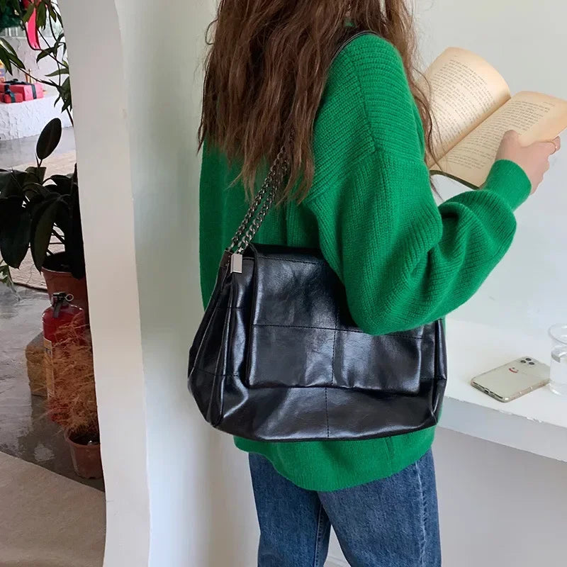 bags : PU-Leren Schoudertas Dames - Duurzame Elegante Klepsluiting - PU-Leer in van Pantino