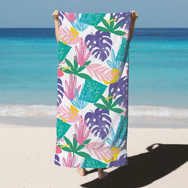 home & garden : Microvezel Strandhanddoek Paars - Sneldrogend Extra Groot - Microvezel in Paars 90x180cm van Pantino