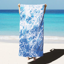 home & garden : Microvezel Strandhanddoek Paars - Sneldrogend Extra Groot - Microvezel in Oceaan 90x180cm van Pantino