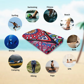 home & garden : Microvezel Strandhanddoek Paars - Sneldrogend Extra Groot - Microvezel in van Pantino