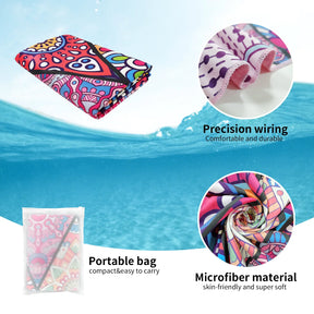 home & garden : Microvezel Strandhanddoek Paars - Sneldrogend Extra Groot - Microvezel in van Pantino