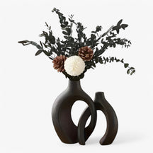 home & garden : ModishFlora - Moderne Bloemenvaas - Wit in Zwart van Pantino