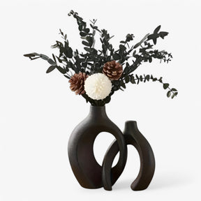 home & garden : ModishFlora - Moderne Bloemenvaas - Wit in Zwart van Pantino