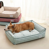 Hondenbed Beige Ruitjespatroon - Zachte Rustplaats