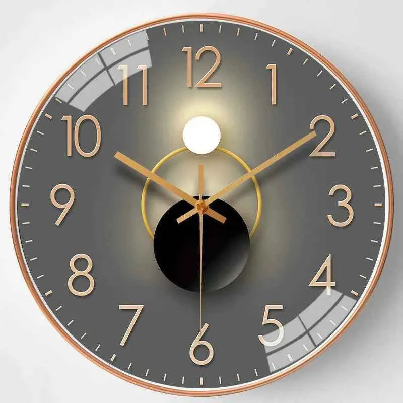 Horloges murales : Stille Wandklok met Minimalistisch Design Kwarts in Gris 8 pouces van Pantino