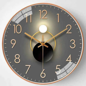 Horloges murales : Stille Wandklok met Minimalistisch Design Kwarts in Gris 8 pouces van Pantino