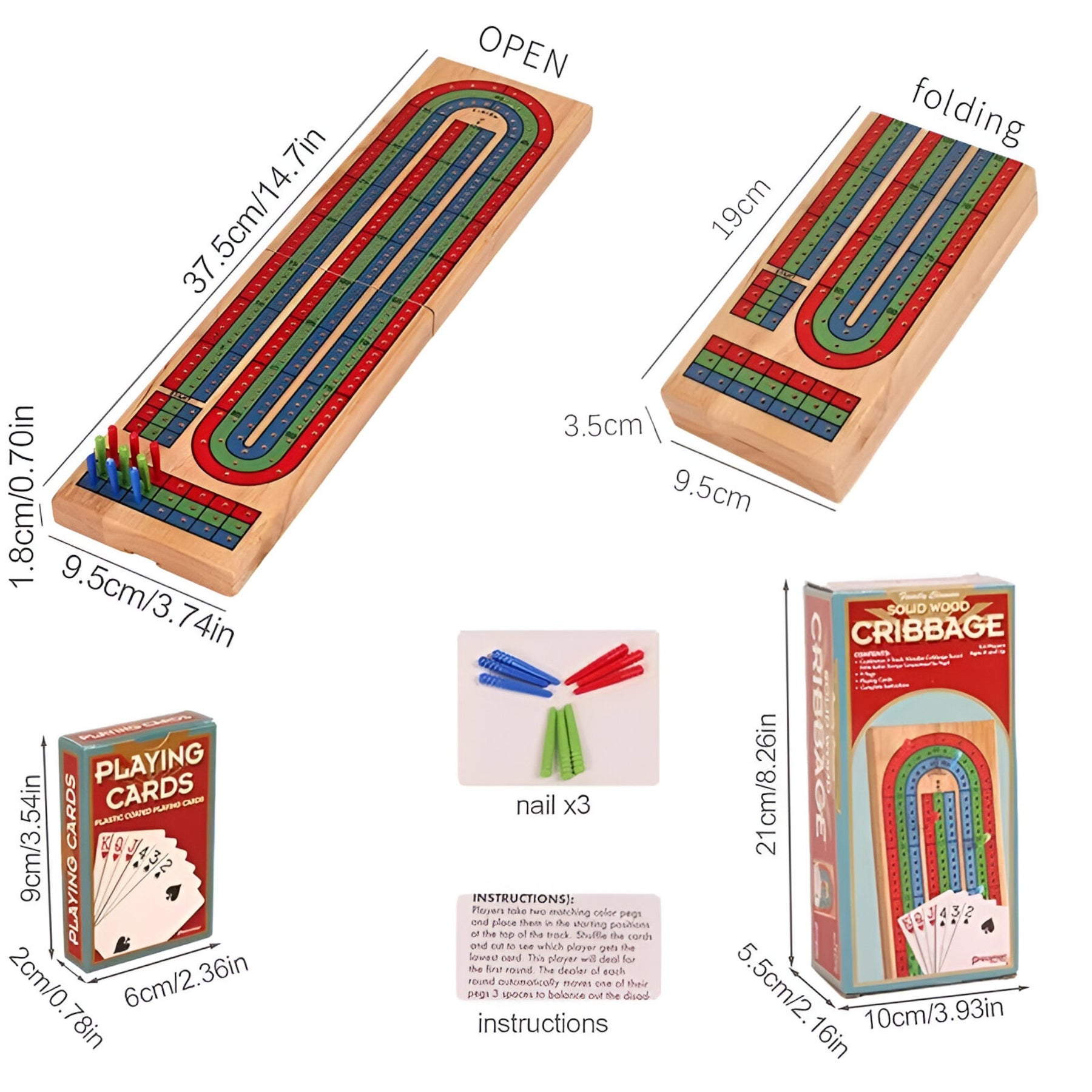 other : Klassiek Cribbage Bordspel Hout in van Pantino