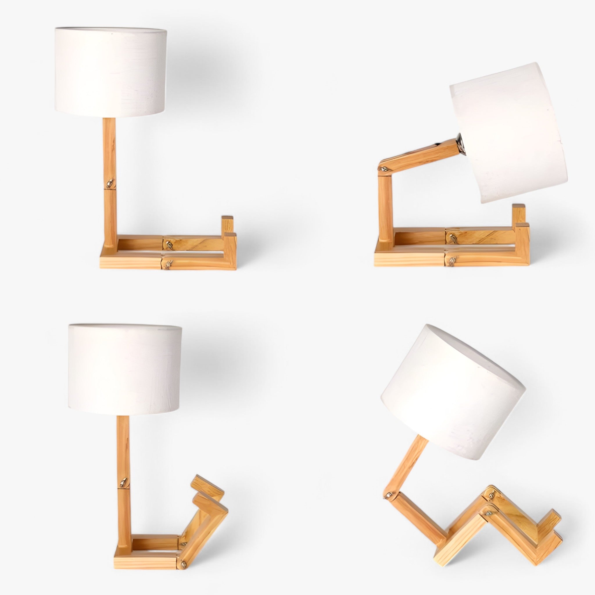 Desk Lamp : Houten Robotlamp - Creatieve Bureaulamp - Moderne Scandinavische Stijl voor Lezen en Decoratie in van Pantino