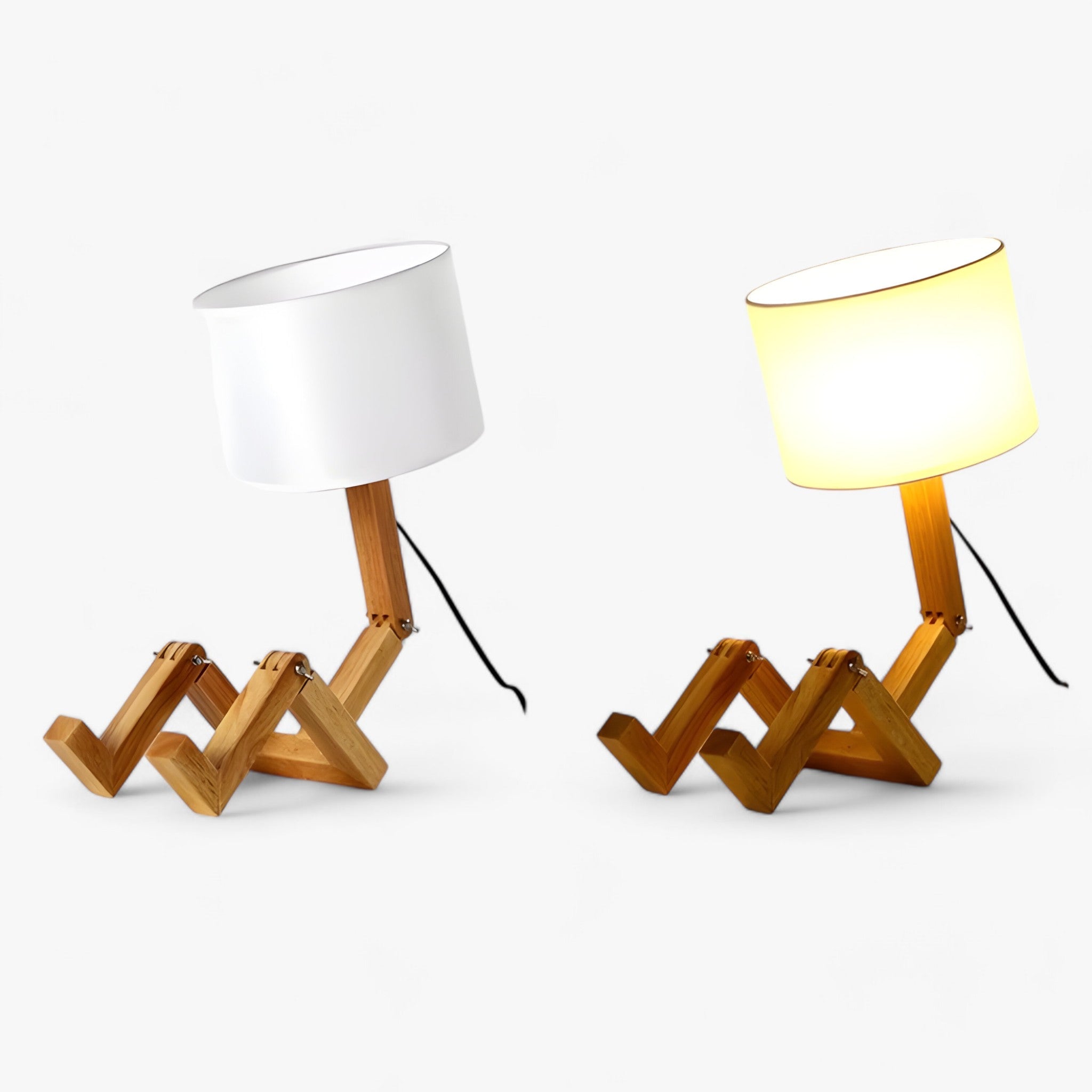 Desk Lamp : Houten Robotlamp - Creatieve Bureaulamp - Moderne Scandinavische Stijl voor Lezen en Decoratie in van Pantino