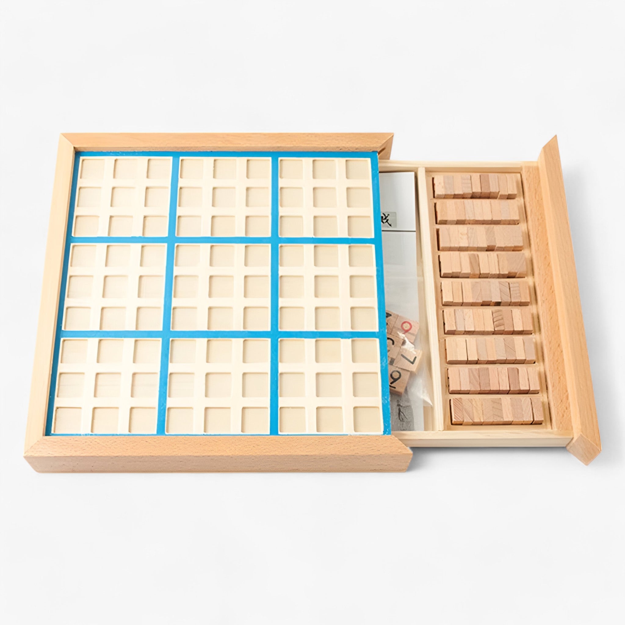 home & garden : Houten Sudoku Bordspel met Lade - Blauw in van Pantino