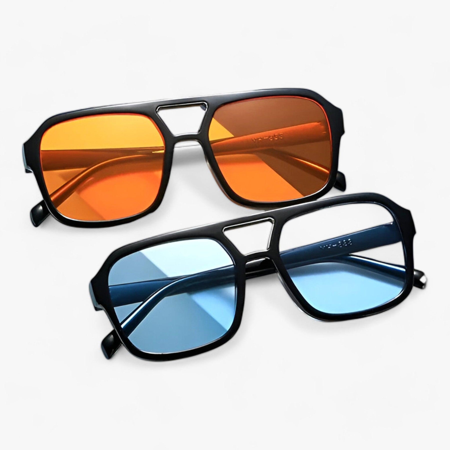 Sunglasses : Vintage Vierkante Zonnebril Dames Zwart - Stijlvolle Oogbescherming - UV400 in van Pantino