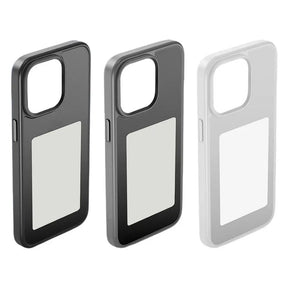 Phone Case : Telefoonhoesje Zwart - Canvas Cover Stijlvol Design - Canvas in van Pantino