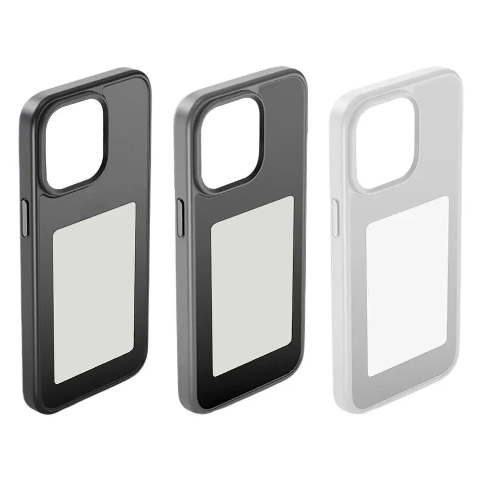 Phone Case : Telefoonhoesje Zwart - Canvas Cover Stijlvol Design - Canvas in van Pantino