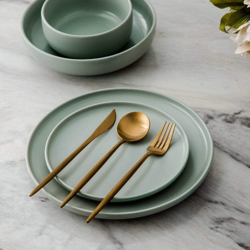 home & garden : Minimalistisch Bestekset Goud - Titanium Luxe Elegant Dineren - Titanium in van Pantino