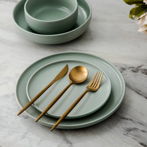 home & garden : Minimalistisch Bestekset Goud - Titanium Luxe Elegant Dineren - Titanium in van Pantino
