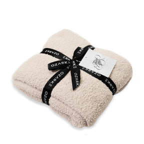 home & garden : Ozarke Luxe Rib Trim Plaid - Chic Plaid Dekentje - Verhoogt de Sfeer in Je Ruimte met Luxe Textuur in Ivoor van Pantino