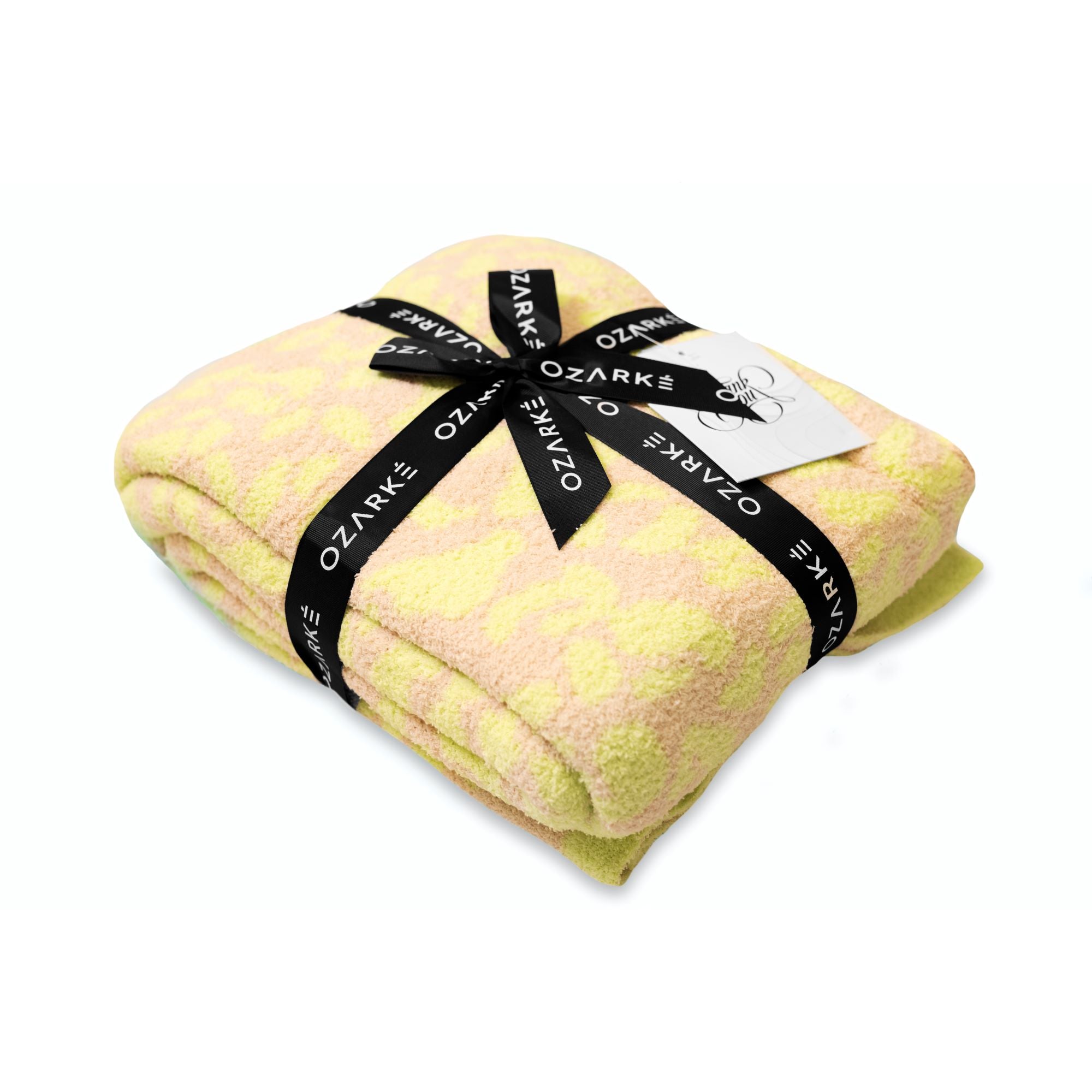 home & garden : Luxe Dierenprint Plaid - Premium Animal Print Woondeken - Verhoogt de Glamour in Je Kamer met Luxe Textuur in Groen + Ivoor van Pantino