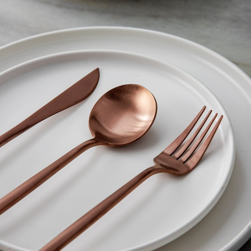 home & garden : Minimalistisch Bestekset Goud - Titanium Luxe Elegant Dineren - Titanium in van Pantino