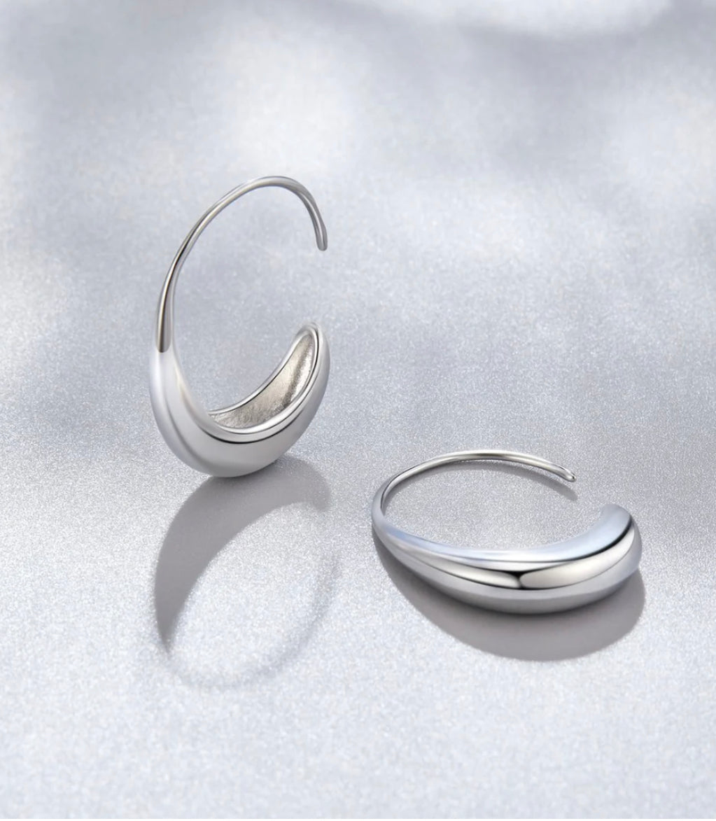 Earrings : Oorbellen Roze - Drop Hoop 2cm in van Pantino